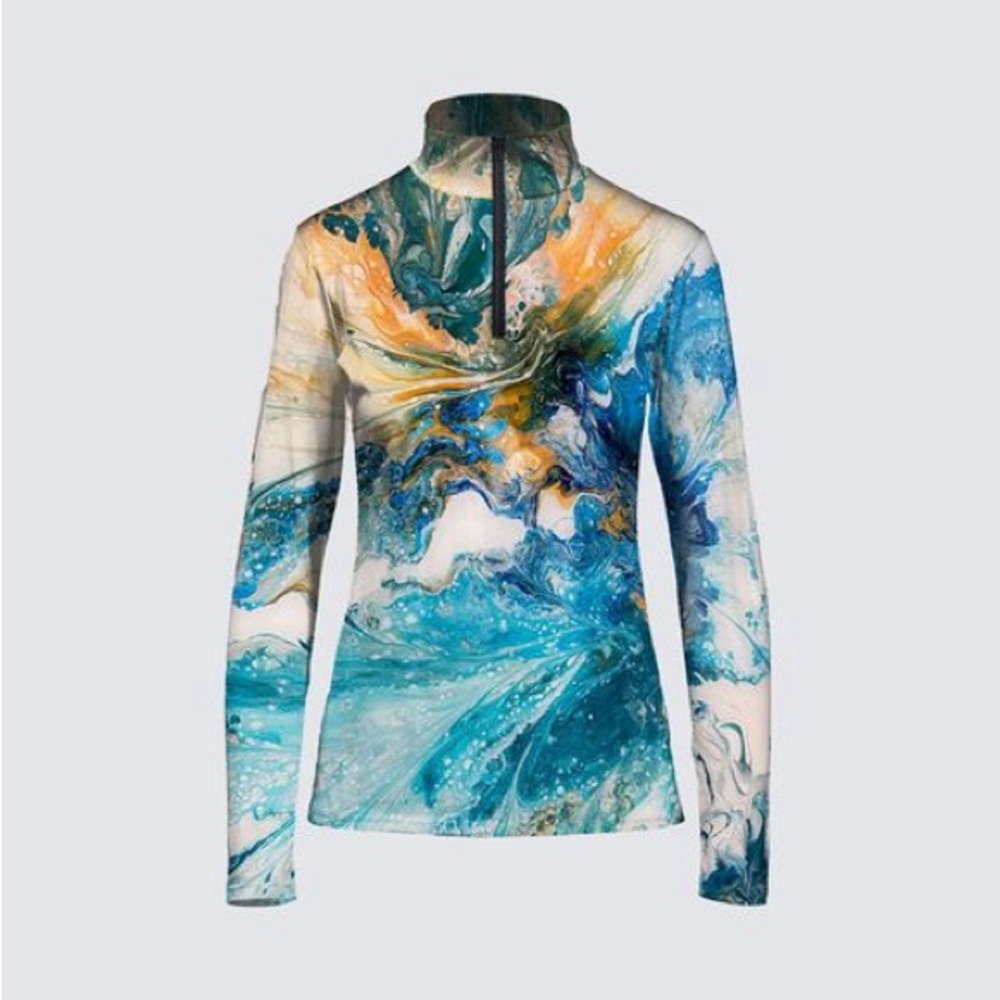 One of a Kind Abstract Print Women's Top